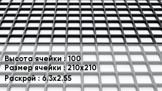 Георешетка 100 Ячейка: 210х210 6.3х2.55